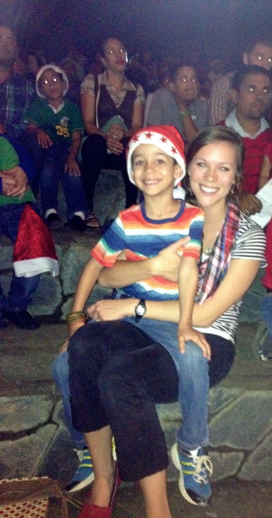 Sweet William-Alberto watching the Christmas program together. 